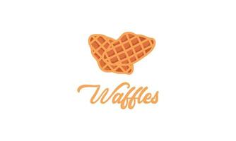 Waffel-Dessert Süßspeisen-Bäckerei-Logo vektor