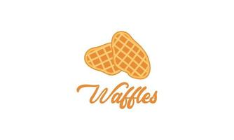 Waffel-Dessert Süßspeisen-Bäckerei-Logo vektor