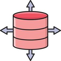 databas delning vektor illustration på en bakgrund.premium kvalitet symbols.vector ikoner för begrepp och grafisk design.