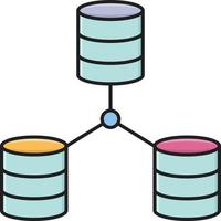 databas vektor illustration på en bakgrund. premium kvalitet symbols.vector ikoner för koncept och grafisk design.