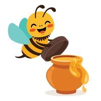 Cartoon-Illustration einer Biene vektor
