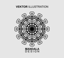 hand dragen mandala design. vektor illustration