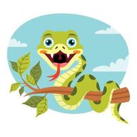 tecknad serie illustration av en orm vektor