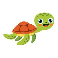 tecknad serie teckning av en hav sköldpadda vektor