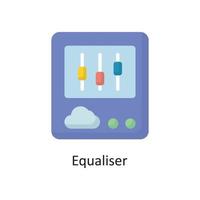 Equalizer-Vektor-flache Icon-Design-Illustration. cloud computing-symbol auf weißem hintergrund eps 10 datei vektor
