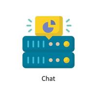 Chat-Vektor-flache Icon-Design-Illustration. cloud computing-symbol auf weißem hintergrund eps 10 datei vektor