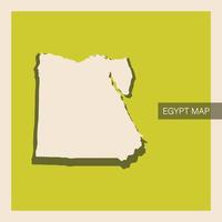 jahrgang des ägypten-kartenvektors vektor