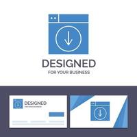 kreativ företag kort och logotyp mall webb design ladda ner ner Ansökan vektor illustration