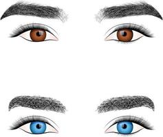 illustration av en uppsättning av ögon vektor