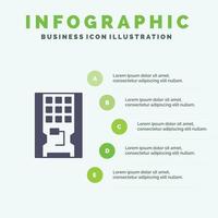 festplattenhardware solide ssd solides symbol infografiken 5 schritte präsentationshintergrund vektor