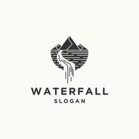 vattenfall logotyp ikon platt design mall vektor