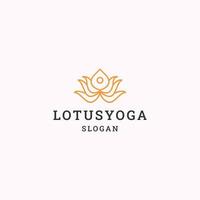 lotus yoga logotyp ikon design mall vektor illustration