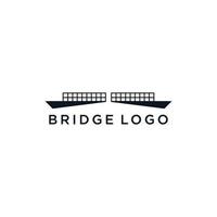 Brücke Logo Icon Design Vorlage flacher Vektor