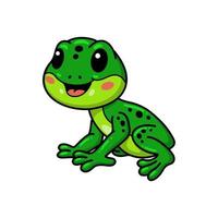 niedliche kleine Frosch-Cartoon-Figur vektor