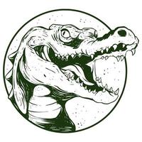 krokodil maskot logotyp illustration vektor konst