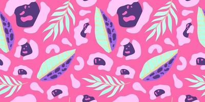 y2k leopard sömlös bakgrund. psychedelic rosa leopard skriva ut. sömlös abstrakt djur, hud mönster. trendig illustration. vektor grafisk illustration