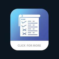 checkliste testbericht qa symbol design für mobile app vektor
