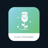 Blume Rose Liebe mobile App Icon Design vektor