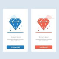 Diamond Canada Jewel Blue and Red Laden Sie jetzt herunter und kaufen Sie die Web-Widget-Kartenvorlage vektor