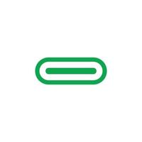 eps10 grön vektor uSB typ c hamn kontakt abstrakt ikon isolerat på vit bakgrund. typ c avgift kabel- symbol i en enkel platt trendig modern stil för din hemsida design, logotyp, och mobil app
