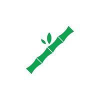 eps10 grüner Vektorbambus mit Blättern abstrakte solide Kunstikone isoliert auf weißem Hintergrund. Bambusbaum-Symbol in einem einfachen, flachen, trendigen, modernen Stil für Ihr Website-Design, Logo und mobile App vektor