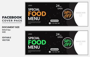 Food-Web-Banner-Vorlage, Web-Banner-Design, Firmenbanner vektor