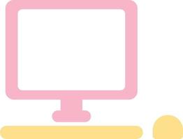 rosa dator, illustration, på en vit bakgrund. vektor
