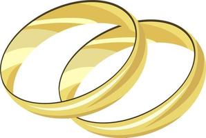 gyllene ringar, illustration, vektor på vit bakgrund