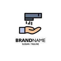 handwäsche reinigung business logo vorlage flache farbe vektor