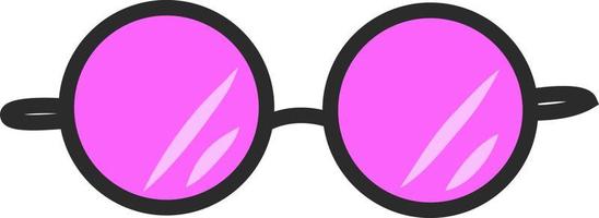 rosa brille, vektor- oder farbillustration. vektor