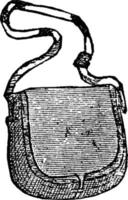 ryggsäck, årgång illustration. vektor
