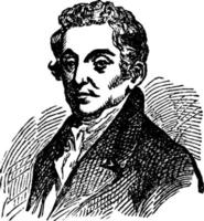 James monroe, årgång illustration vektor