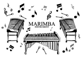 Marimba instrumentvektor vektor