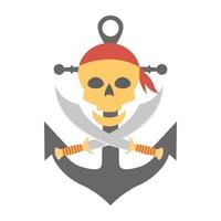 trendig pirater skalle vektor