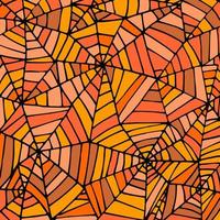 Halloween-Spinnennetztapete, handgezeichnet, Hintergrund, Druck, Kunst. vektor