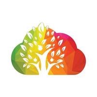 Logo-Design-Vorlage für das Konzept des menschlichen Bildungsbaums. studenten mit abschlusskappenlogovektor. vektor