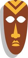 afrikansk mask, illustration, vektor, på en vit bakgrund. vektor