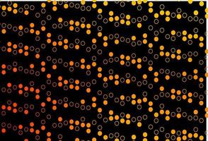 mörk gul, orange vektor bakgrund med prickar.