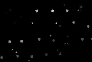dunkelsilberne, graue Vektorvorlage mit Kristallen, Kreisen, Quadraten. vektor