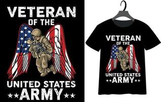 veteran- dag t-shirt design vektor