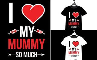 bestes Mutter-Valentinstag-T-Shirt-Design vektor
