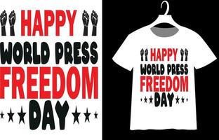 bestes T-Shirt-Design zum Tag der Pressefreiheit für Sie vektor
