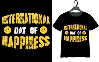 T-Shirt zum internationalen Glückstag vektor