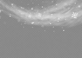 Schnee und Wind. dekoratives element der weißen steigung. vektorillustration. Winter und Schnee mit Nebel. Wind und Nebel. vektor