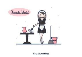 Französisch Maid Vektor