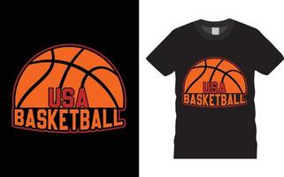 Basketball-Typografie-T-Shirt-Designvektor vektor