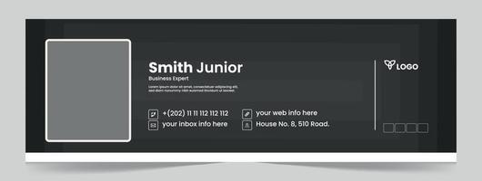 e-post signatur och företags- identitet baner design mall vektor