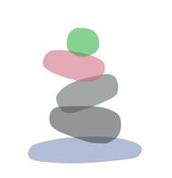 Ausgleichssteine für Spa. Zen-Konzept der Konzentration. einfache Abbildung vektor