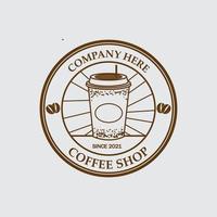 kaffe affär logotyp modern vektor