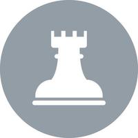 Schachfigur weißer Turm, Illustration, Vektor auf weißem Hintergrund.